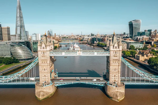 Tower Bridge Londres Reino Unido Dia Brilhante Sobre Londres Abertura — Fotografia de Stock