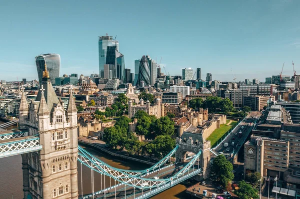 Tower Bridge Londres Reino Unido Dia Brilhante Sobre Londres Abertura — Fotografia de Stock