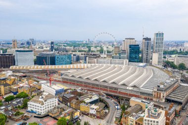 Londra şehrinin havadan görünüşü, Birleşik Krallık.