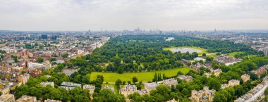 Londra 'da Hyde Park güzel havadan görünümü, Ingiltere.
