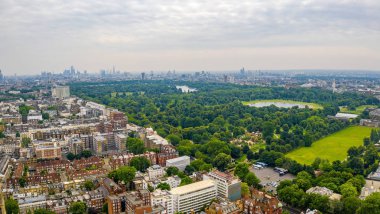 Londra 'da Hyde Park güzel havadan görünümü, Ingiltere.