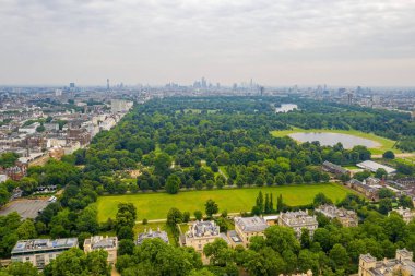 Londra 'da Hyde Park güzel havadan görünümü, Ingiltere.