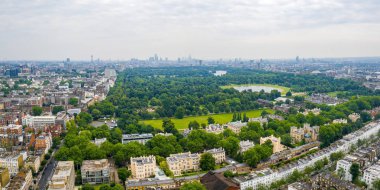 Londra 'da Hyde Park güzel havadan görünümü, Ingiltere. 