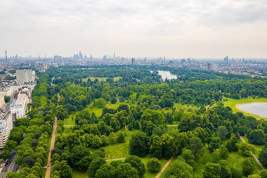 Londra 'da Hyde Park güzel havadan görünümü, Ingiltere. 