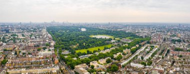 Londra 'da Hyde Park güzel havadan görünümü, Ingiltere. 
