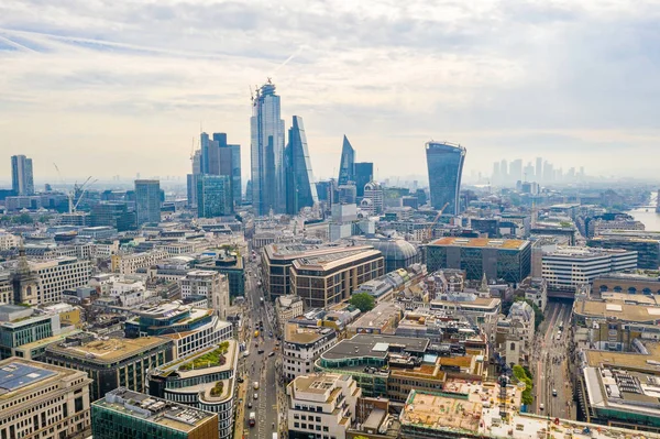 Bela Cidade Londres Vista Panorâmica Cima Arranha Céus Distrito Londres — Fotografia de Stock