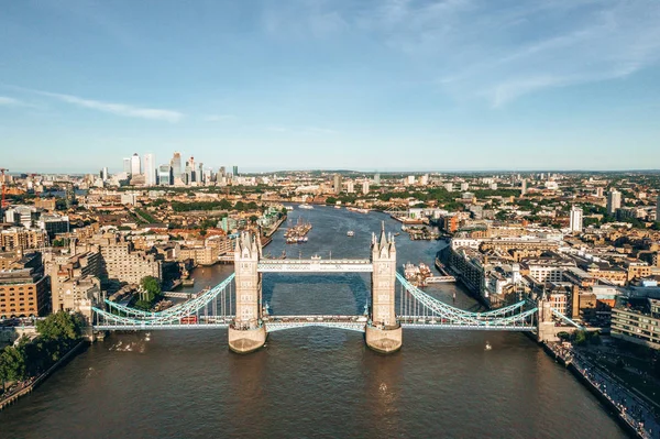 Londra Thames Nehrinin Yukarısındaki Kule Köprüsü Nün Manzarası Birleşik Krallık — Stok fotoğraf