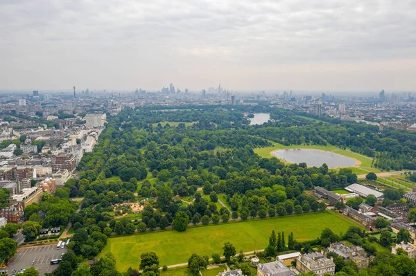 Londra 'da Hyde Park güzel havadan görünümü, Ingiltere.