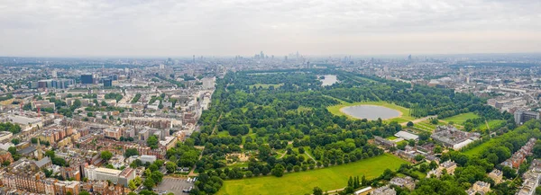 Londra 'da Hyde Park güzel havadan görünümü, Ingiltere. 