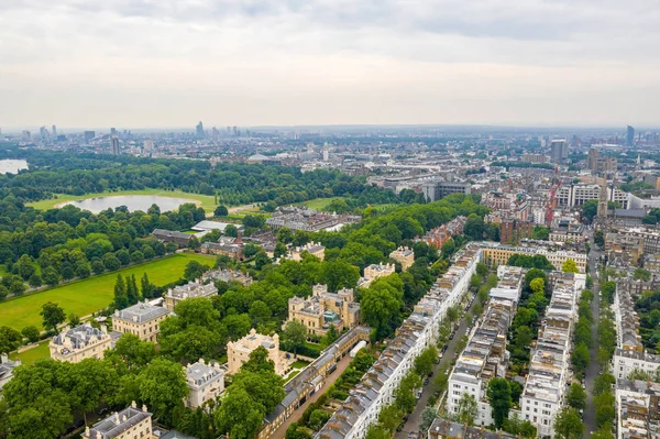 Londra 'da Hyde Park güzel havadan görünümü, Ingiltere. 