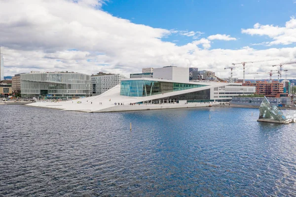 Mooie Luchtfoto Van Het Opera Gebouw Kopenhagen Denemarken — Stockfoto