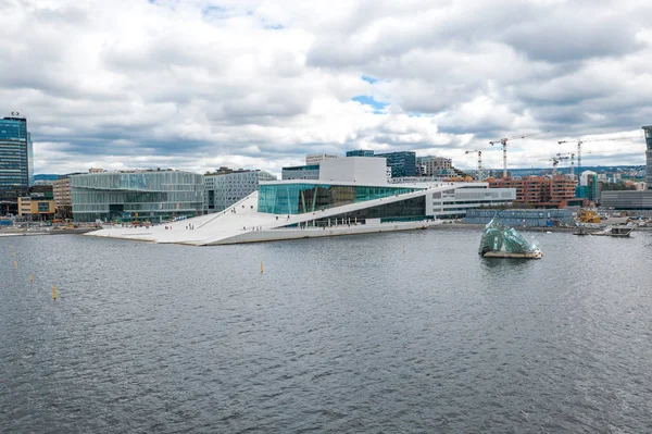 Mooie Luchtfoto Van Het Opera Gebouw Kopenhagen Denemarken — Stockfoto