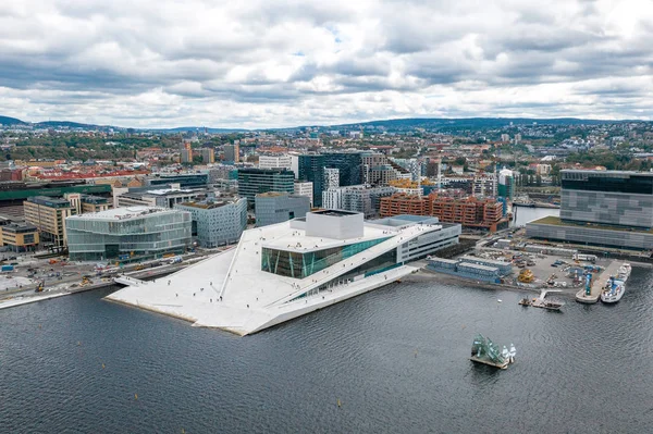 Mooie Luchtfoto Van Het Opera Gebouw Kopenhagen Denemarken — Stockfoto