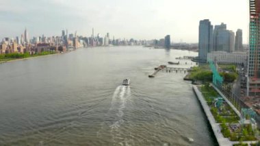 Brooklyn Domino Park hava görünüm, Williamsburg, eski şeker fabrikası