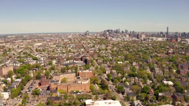 Gebouwen Voetpaden Harvard Yard Aan Harvard University Cambridge Massachusetts — Stockvideo