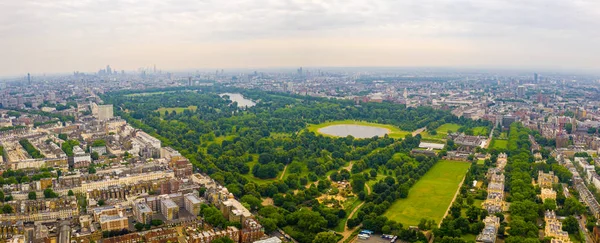 Hermosa Vista Aérea Del Hyde Park Londres Desde Arriba Vista — Foto de Stock