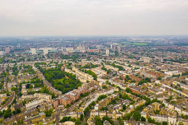 Yukarıdaki Londra Şehrinin Güzel Havadan Görünümü Panoramik Manzara — Stok fotoğraf