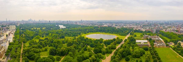 Gyönyörű Légi Kilátás Londoni Hyde Park Felülről Panorámikus Kilátás — Stock Fotó