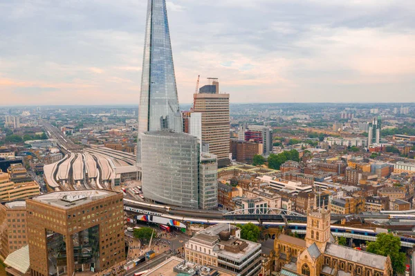 Hermosa Vista Panorámica Ciudad Londres Desde Arriba Rascacielos Distrito Londres —  Fotos de Stock