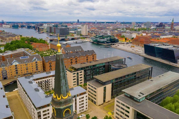 Beautiful Aerial Panoramic View Copenhagen City Denmark — Stock Photo, Image
