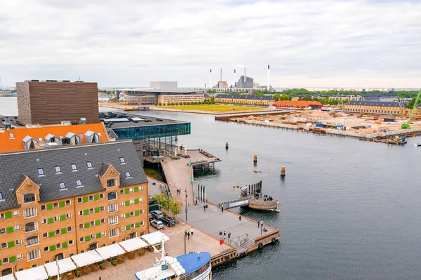 Vacker Antenn Panoramautsikt Över Köpenhamns Stad Danmark — Stockfoto