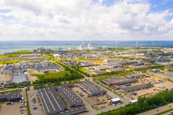 Copenhague Dinamarca Junio 2019 Vista Aérea Central Eléctrica Una Las —  Fotos de Stock