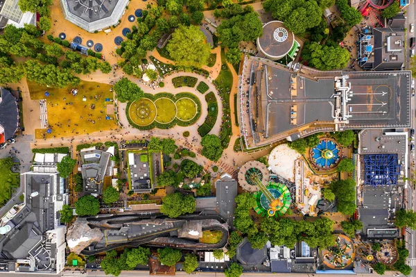 Copenhagen Dinamarca Junho 2019 Vista Aérea Parque Diversões Tivoli Gardens — Fotografia de Stock