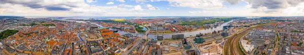 Hermosa Vista Panorámica Aérea Ciudad Copenhague Dinamarca — Foto de Stock