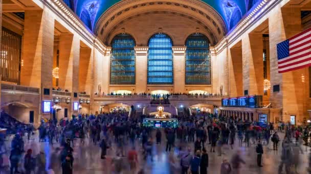 New York Usa May 2019 Time Lpase Main Lobby Grand — Stock Video