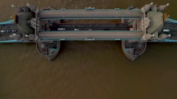 Vista Aérea Tower Bridge Cidade Londres Arranha Céu Shard — Vídeo de Stock