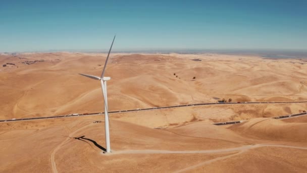 Veduta Aerea Delle Centrali Eoliche Arizona Usa Energia Eolica Uso — Video Stock