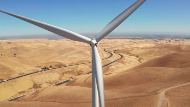 Aerial View Wind Power Stations Arizona Usa Wind Power Use — Stok video