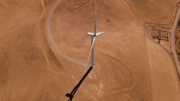 Luchtfoto Van Windenergie Centrales Arizona Usa Windenergie Het Gebruik Van — Stockvideo