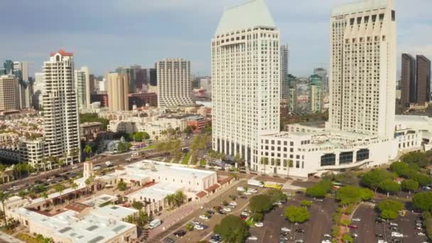 Letecký Pohled Centrum San Diega Krásné Město Kalifornii — Stock video