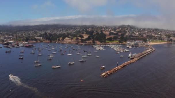 Vista Aérea Horizonte San Diego Uss Midway Museum Linda Transportadora — Vídeo de Stock