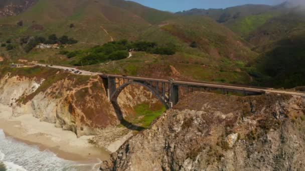 Vue Panoramique Panoramique Panoramique Des Nuages Passant Pont Historique Bixby — Video