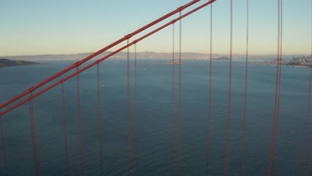 Prachtig Uitzicht Vanuit Lucht Gouden Poort Brug San Francisco Van — Stockvideo