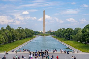 Washington Anıtı mavi gökyüzü Washington DC, Usa. 
