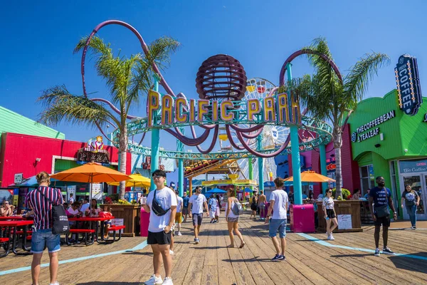 Santa Monica Usa Května2019 Santa Monica Molo Ferris Wheel Kalifornii — Stock fotografie