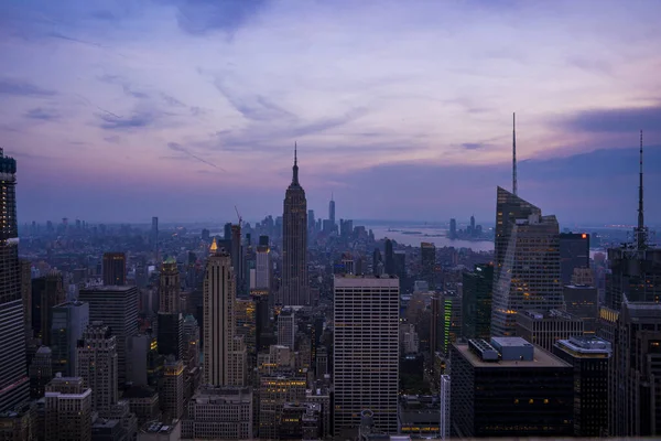Чудовий Краєвид Хмарочоси Нью Йорку — стокове фото