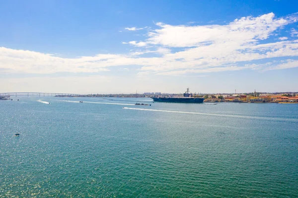 Increíble Vista Panorámica Del Centro San Diego Por Puerto Con —  Fotos de Stock