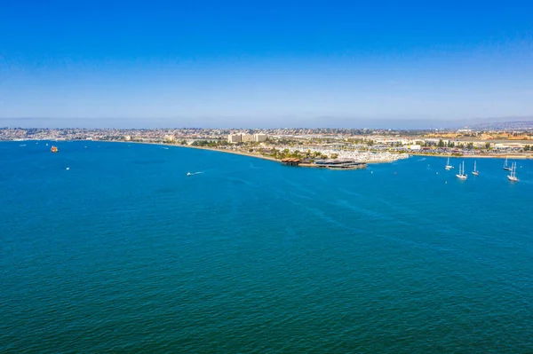 Bella Vista Aerea Della Costa San Diego Con Incredibili Spiagge — Foto Stock