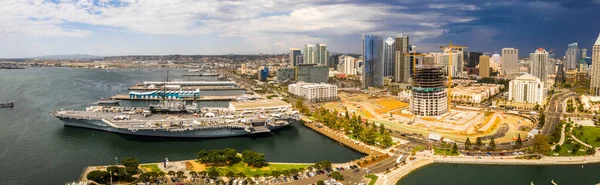 Prachtig Panoramisch Uitzicht Binnenstad Van San Diego Buurt Van Haven — Stockfoto