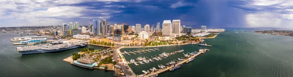 Prachtig Panoramisch Uitzicht Binnenstad Van San Diego Buurt Van Haven — Stockfoto