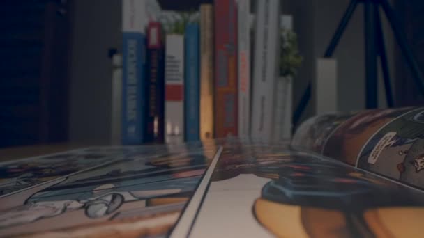 New York, États-Unis. 20 mai 2020. Vue rapprochée de la bande dessinée. Vue macro. de l'intérieur des bandes dessinées. 