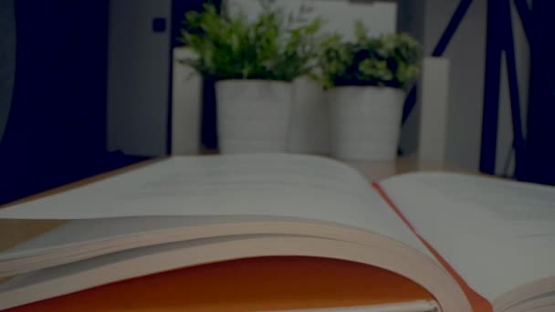 macro vue rapide passé à l'intérieur du livre comme il se ferme lentement filmé en 4k.