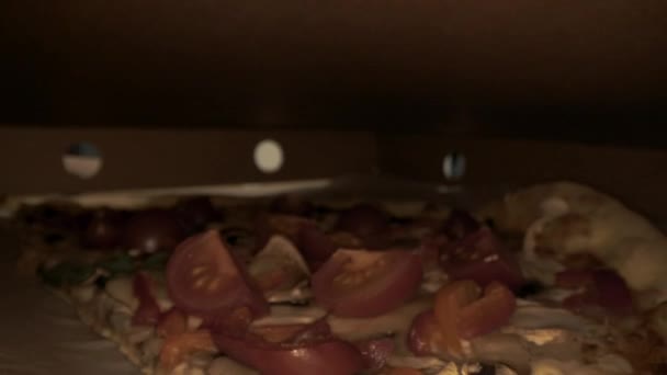 Pizza Italia Buatan Sendiri Makro Close View Bahan Bahan Detail — Stok Video