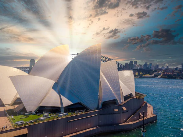 2020 Június Sydney Ausztrália Gyönyörű Kilátás Nyílik Sydney Város Felülről — Stock Fotó