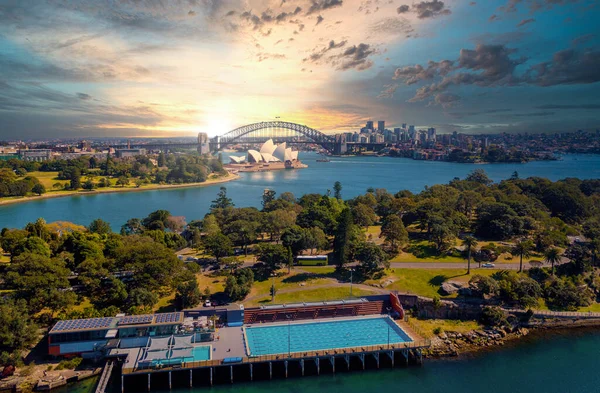 June 2020 Sydney Australia Beautiful Aerial View Sydney City Harbour — Stock Photo, Image