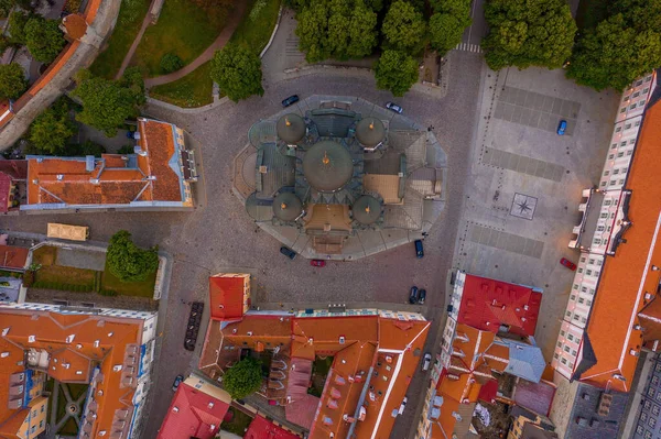 Ταλίν Είναι Μια Μεσαιωνική Πόλη Στην Εσθονία Στη Βαλτική Αεροφωτογραφία — Φωτογραφία Αρχείου